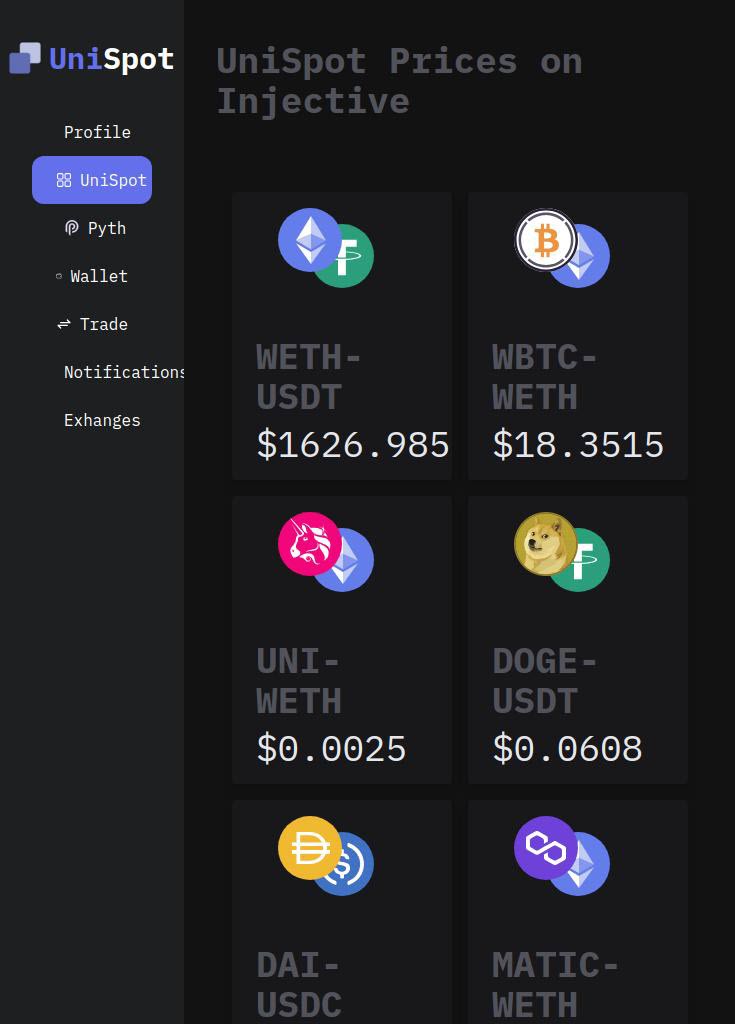 Screenshot of Unispot Platform